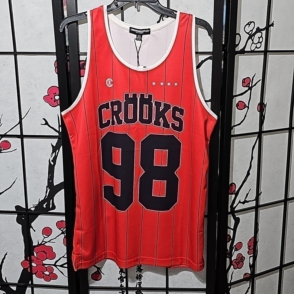 Crooks‎ & Castles Pinstripe Tank Top Size Medium NWT